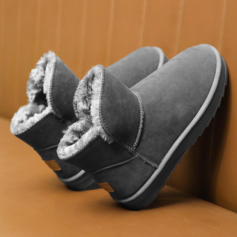 Зимняя пара больших размеров, модная, легкая, толстая и теплая, с плюшевой высокой хлопковой обувью и зимними ботинками 36-45