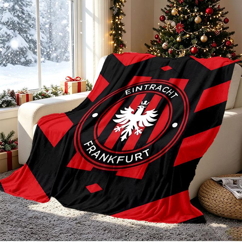 Eintracht Frankfurt Pattern Blanket for Home Decoration, Bed, Sofa, Car Travel, Camping, Suitable for All Seasons, Birthday Christmas Gift