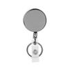 Metal Key Ring Retractable ID Card Badge Holder Retractable Key Chain Badge Reel Clip Lanyard Clip