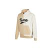 Logo Embroidered Color Block Fleece-Lined Warm Hoodie Men Hoodie Light-Brown 534381-20