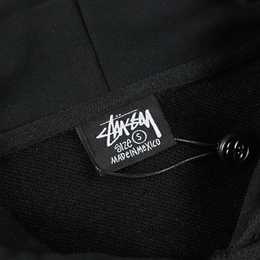 Stussy 2025 Новая весна и осень свободная толстовка большого размера с тонким разноцветным цветочным узором и принтом из хлопка с капюшоном для пары