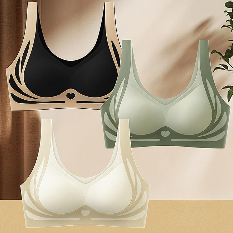 2 шт. Женское бесшовное собирающее нижнее белье без косточек, бюстгальтер, приятный к коже, дышащий бюстгальтер