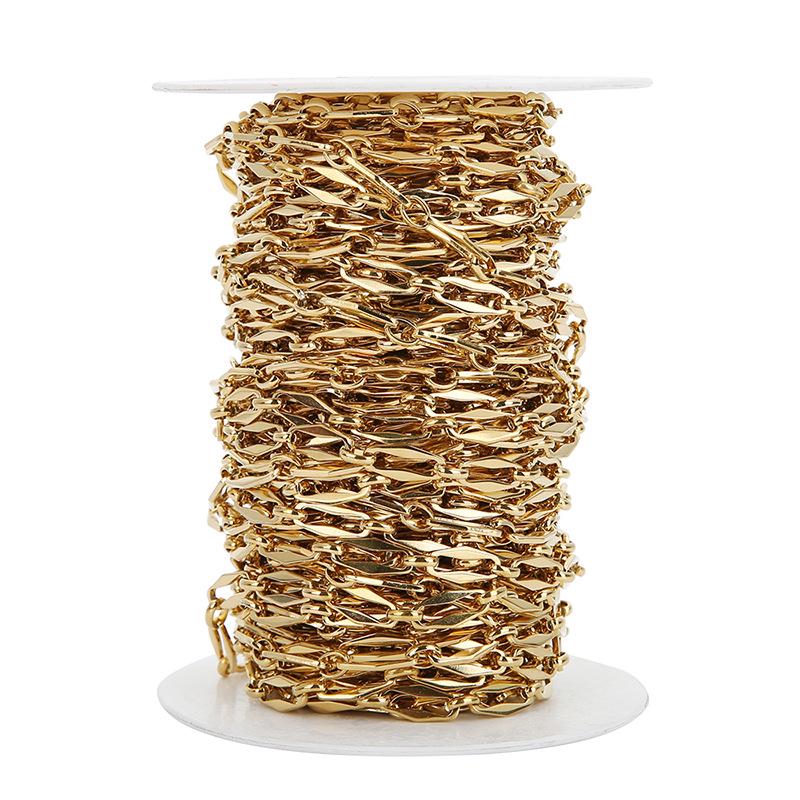 Прямоугольная пряжка из нержавеющей стали 8 мм, бриллиантовая цепочка: Украшение ручной работы в стиле хип-хоп для мужчин