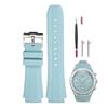 Sibehill 20mm Replacement Silicone Watch Band for Omega and X, Swatch, MoonSwatch, Speedmaster.