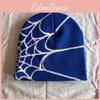 Fashionable Cap Knit With Spider Web Embroidery Design For Daily Casual Wear