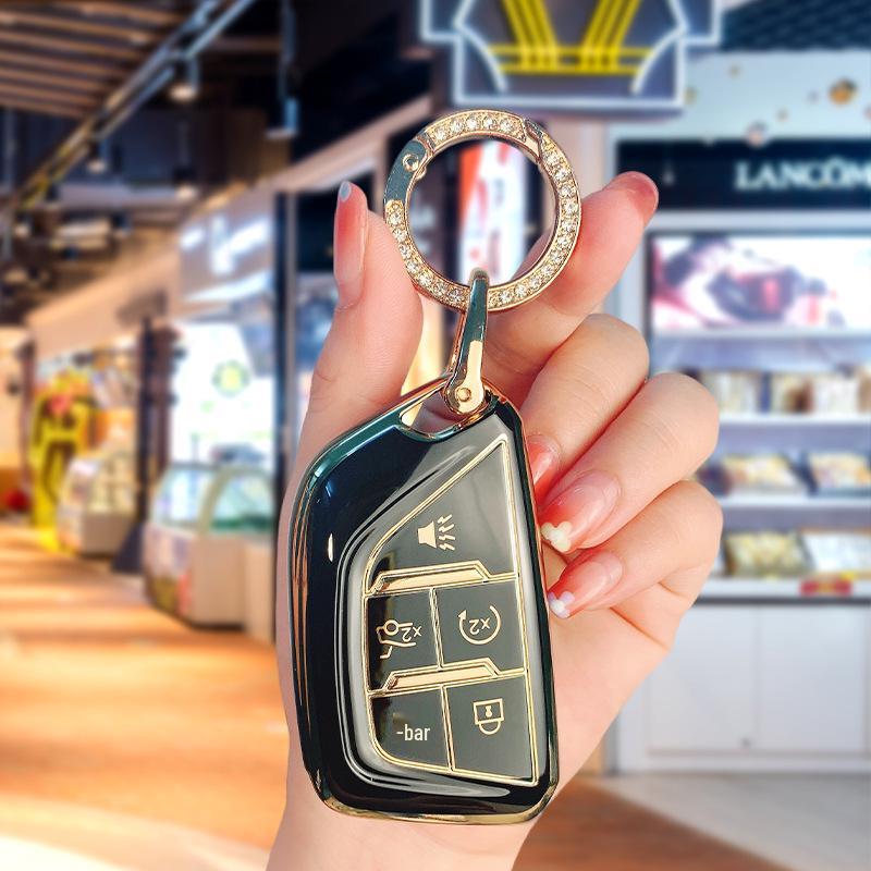 Cadillac Key Case Full Cover for CT5, CT4, CT6, XT5, XT4, XT6, ATSL - High-End Car Shell Buckle