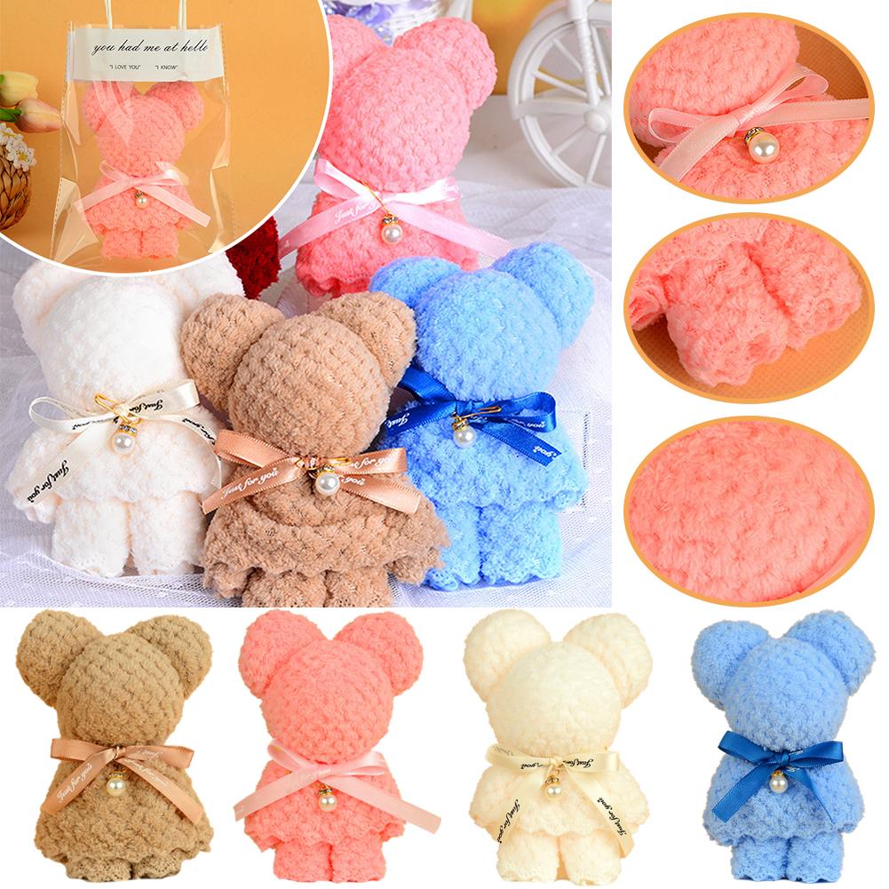 Полотенце с милым мультяшным медведем, квадратное полотенце, праздничный подарок на день рождения, 30x30 см, дневной сувенир для дома, Valen X1L2