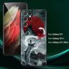 Чехол для Samsung Galaxy S20 S22 Ultra S21 FE S10 S9 Plus Note 20 10 Lite 9 Мягкий чехол для телефона Пейзаж Живопись тушью Искусство самурая