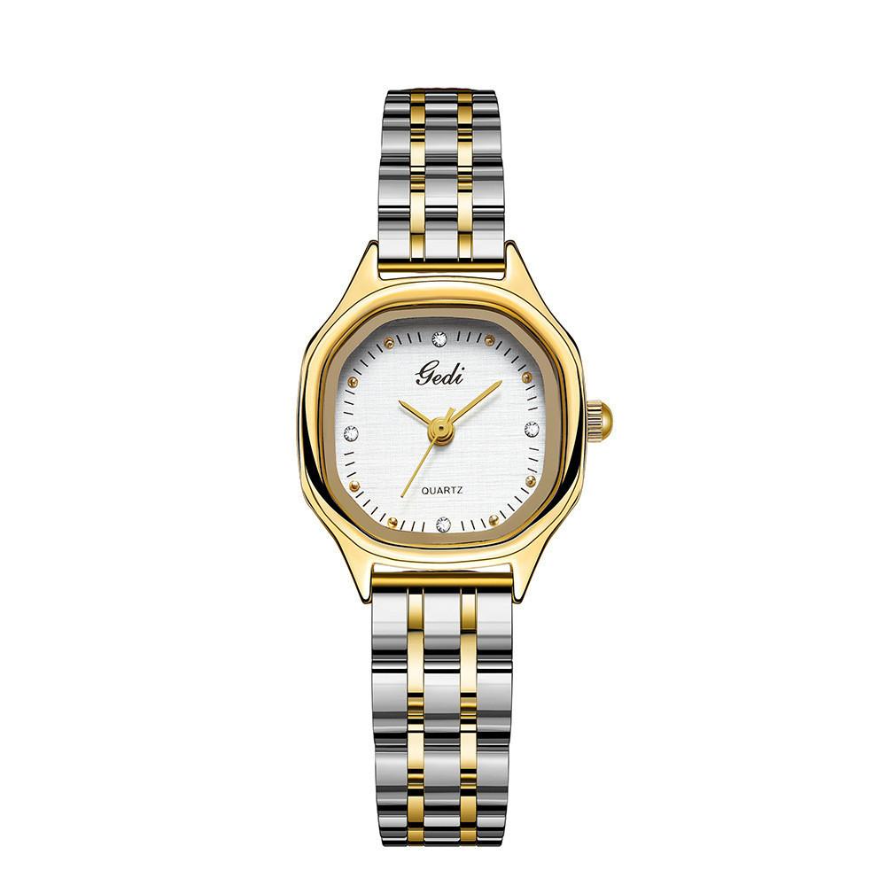 Designer Stainless Steel Ladies Watch With Dual Button Clasp Waterproof For Gift
