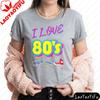 I Love The 80s Shirt Retro 80s Style Unisexs TShirt Boombox And Sneaker Graphic Printed Tee Casual Daily Life Cotton Tops