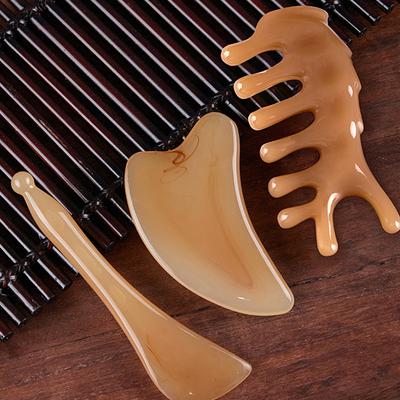 Подтяжка лица Гуаша Смоляной массажный скребок для лица Инструмент Массажная пластина для глаз СПА Уменьшение отечности Нос Подтяжка Массажер для носа