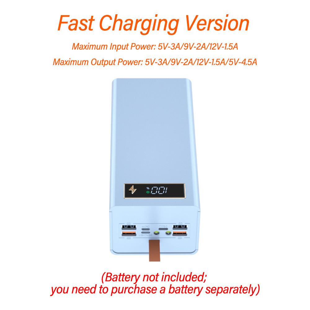 Detachable No Welding 24 Cells 18650 Power Bank Kit DIY Mobile Power Supply Shell Wireless Charging Module 18650 Lithium Battery