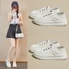 Белая обувь двойного ношения для лета, новый стиль, сетчатая дышащая обувь на платформе для студенток, повседневная обувь