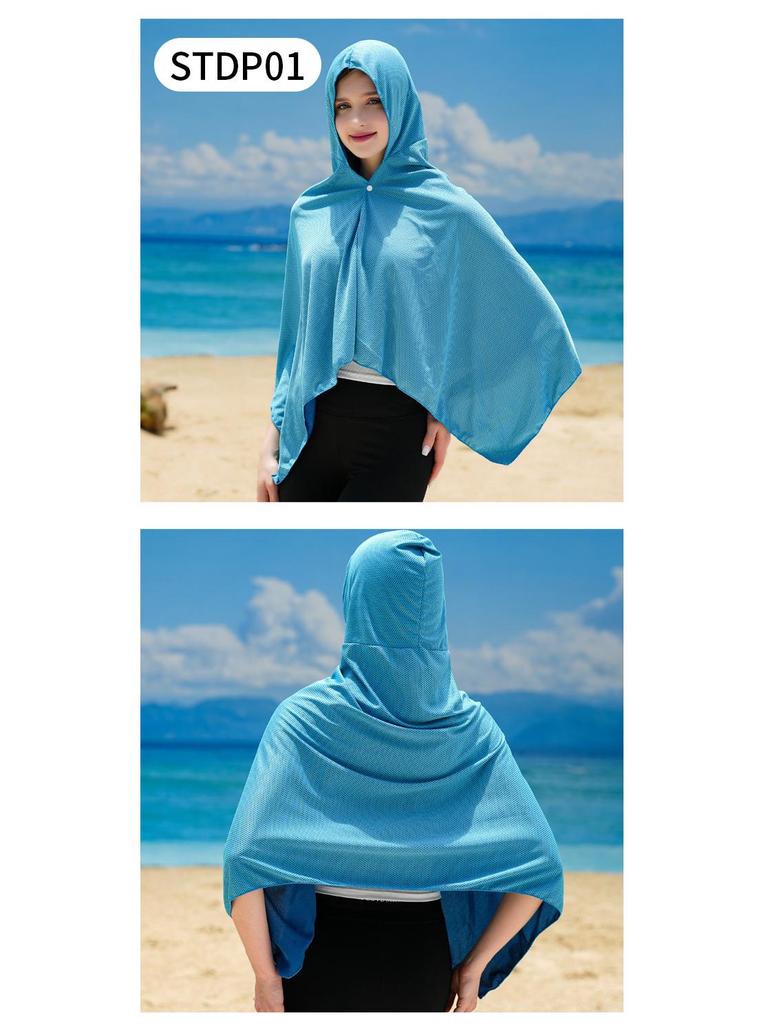 Cooling Quick-Dry Beach Shawl: Diving, Sun Protection, Summer Cycling, Quick-Drying Cape.