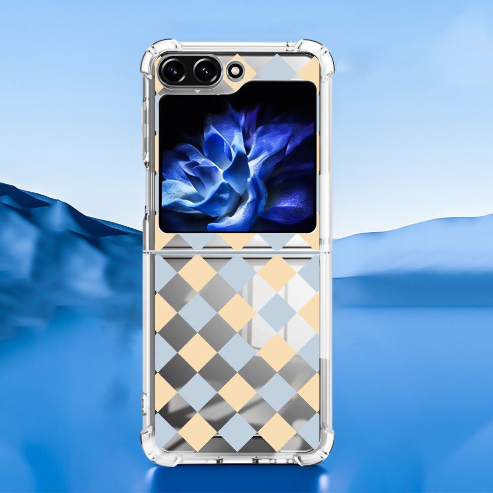 Чехол для телефона Samsung Galaxy Z Flip 5 Butterfly Lace 2-в-1 с материалом TPU+PC