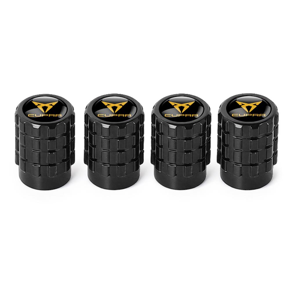 Car Emblem Wheel Tire Valve Caps Tyre Air Stem Cover Accessories For SEAT Ibiza Leon e-Racer Formentor Cupra Ateca FR Arona Exeolsj098
