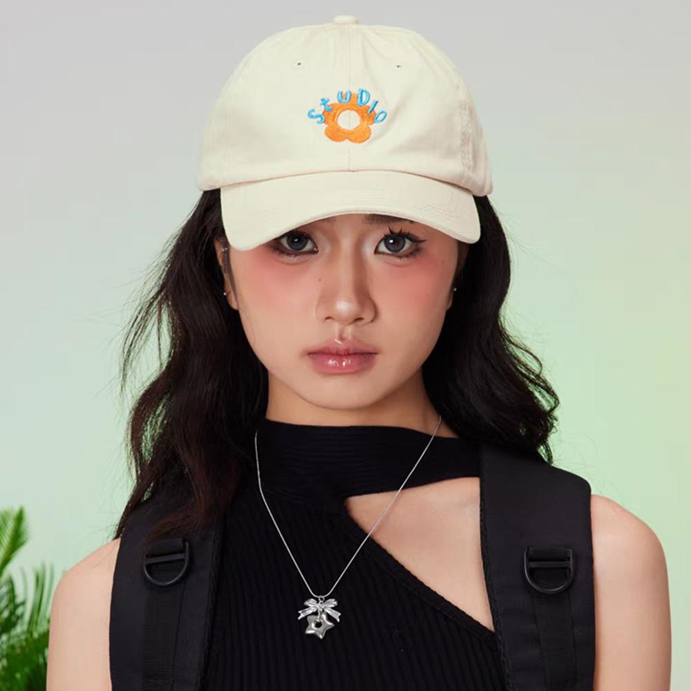 Бейсболки с вышивкой для женщин, кепка Snapback, мягкий верх, кепка с козырьком, модные солнцезащитные цветы, контрастные цвета, симпатичный головной убор