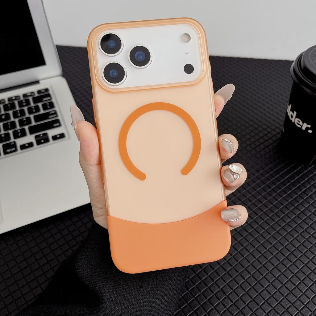 Магнитный чехол для iPhone 16: Полупрозрачный, Матовый, Ощущение кожи, Защита с большими отверстиями, Совместим с моделями 15/14