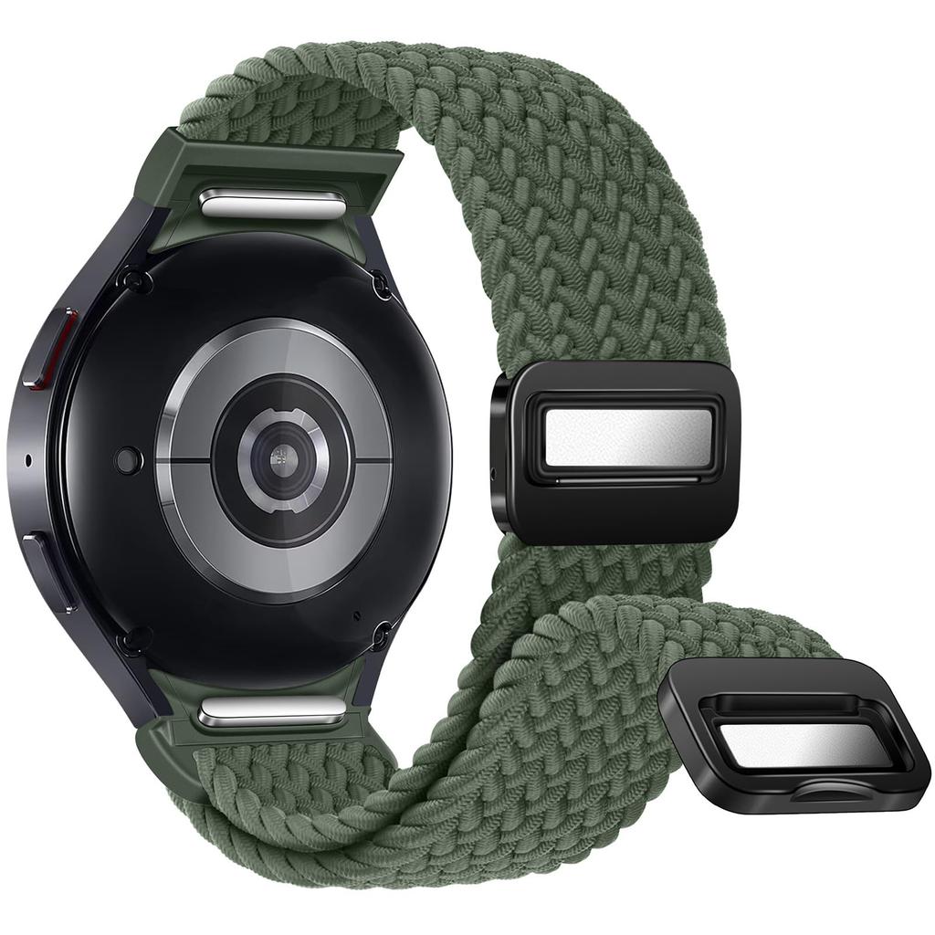 No Gaps Braided Band For Samsung Galaxy Watch 7 6 5 4 classic 47mm 44mm 40mm/5 pro magnetic bracelet correa Galaxy watch6 strap