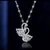 Swan Necklace Women's Light Luxury Niche Design High-end Zircon Pendant Collarbone Chain for Girlfriend Gift