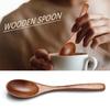 7Pcs Small Wooden Spoons Set Eco Friendly Long Handle Mini Table Spoon for Cooking Serving DIY Projects