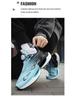 2024 Men's Summer Rotating Button Running Sneakers with Breathable Thick-Soled Popcorn Cushioning