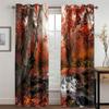 Autumn Scenery of Forest and Maple Leaf Free Shipping 2 Pieces Thin Shading Window Curtain for Living Room Bedroom Decor Hook