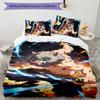 3pcs Hashibira Inosuke1 Design Cover Set - HD Printed Bedding with 1 Cover and 2 Pillowcases - Perfect for Home and Dorm Decor