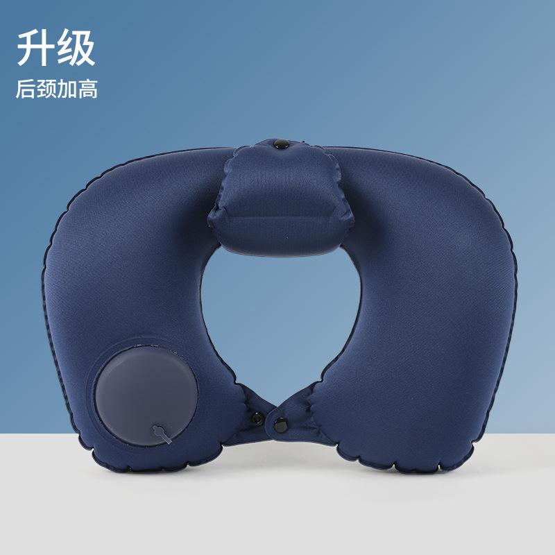 Press inflatable pillow travel portable aircraft headrest can be stored inflatable u-shaped pillow nap neck pillow