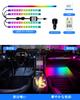 Car LED Strip Ambient Full Interior Decorative Ambient USB Cigarette Lighter Music App Remote 12V Lights, Footlights, Color, Illumination, Lighting,