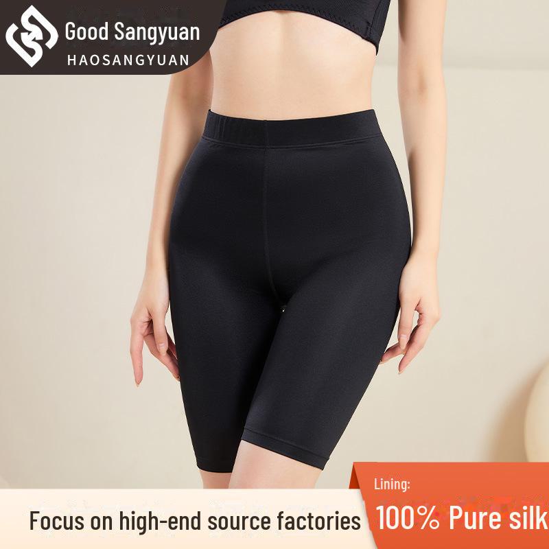 Женские велосипедные шорты Haosangyuan Black Mulberry Silk Sharkskin - Летние легкие 