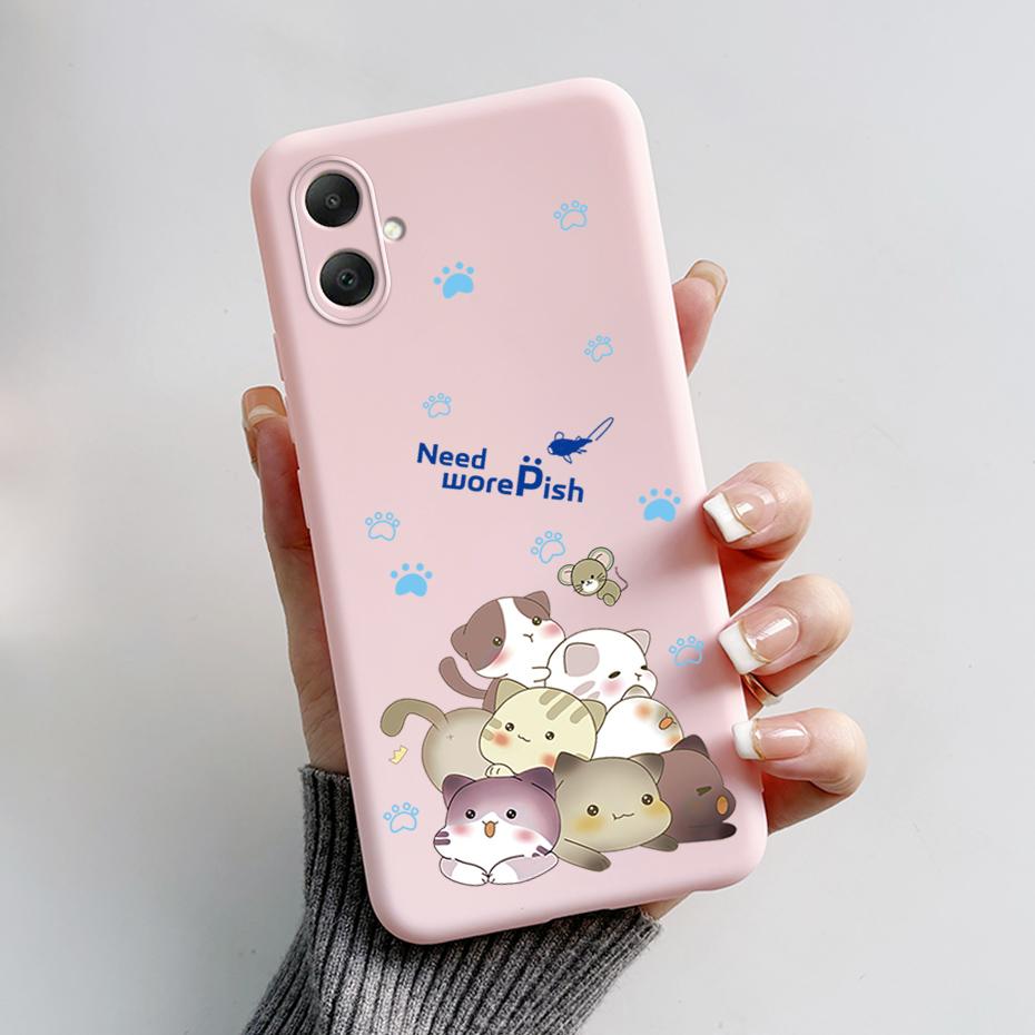 Чехол для Samsung Galaxy A06 A065F A065M Милый Кот Мультяшный Медведь Лягушка Мягкий Силиконовый Задний Чехол для Samsung A06 SamsungA06 4G Чехол
