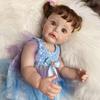 Хэллоуин 55 см Милая кукла Reborn Baby Doll Полностью силиконовая виниловая кукла Bebe Reborn Doll Лучшие рождественские подарки для девочек Игрушка с сосками, бутылочкой для молока