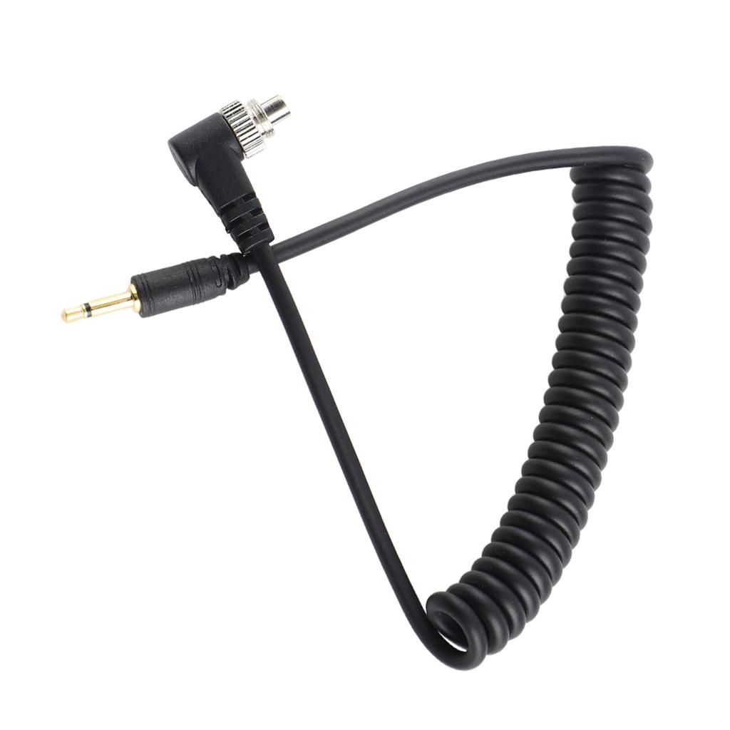 Кабель синхронизации вспышки ПК 2,5 мм - Male с винтовым фиксатором, удлиненный спиральный провод