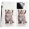 Для Xiaomi 15 Чехол-кошелек из ПУ кожи с печатным рисунком и подставкой, чехол для телефона со шнурком