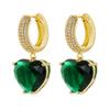 ZHUKOU Heart drop earrings for women exquisite Big water drop charms small hoop earrings fashion Jewelry VE919