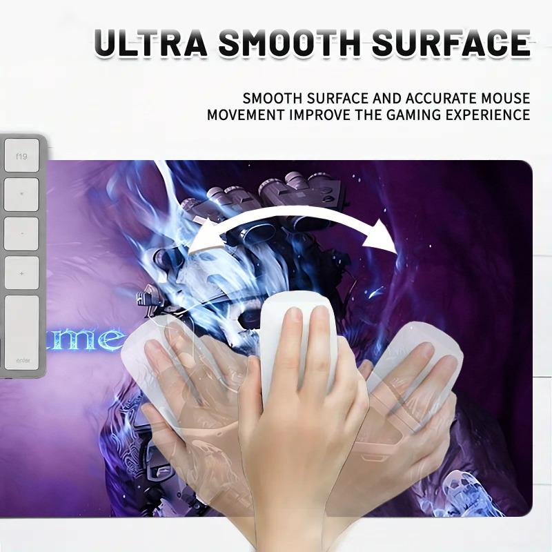 Custom 1Pc Blue Flame Mask Personalized Mouse Pad Non Slip Rubber Waterproof Desk Mat Stitched Edge Gaming Office Xmas Gift