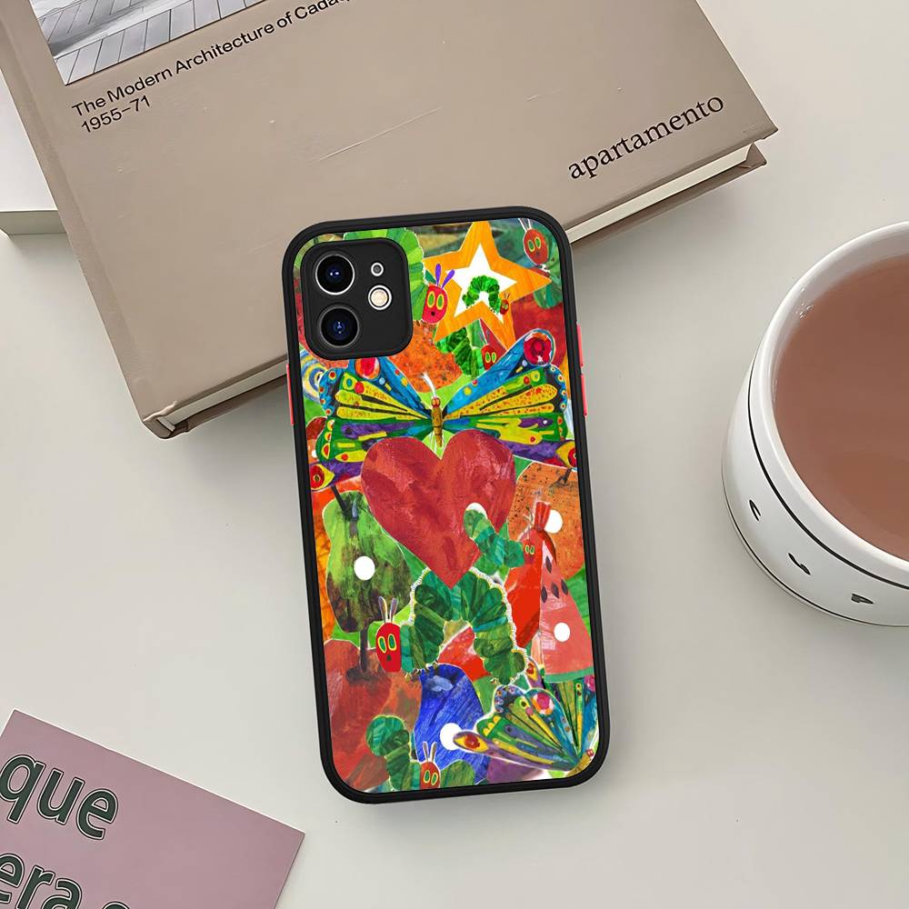 Очень голодная гусеница Для IPhone Air 16 15 14 Plus 13 12 11 Pro Max Матовый чехол Гелевый ударопрочный чехол для телефона