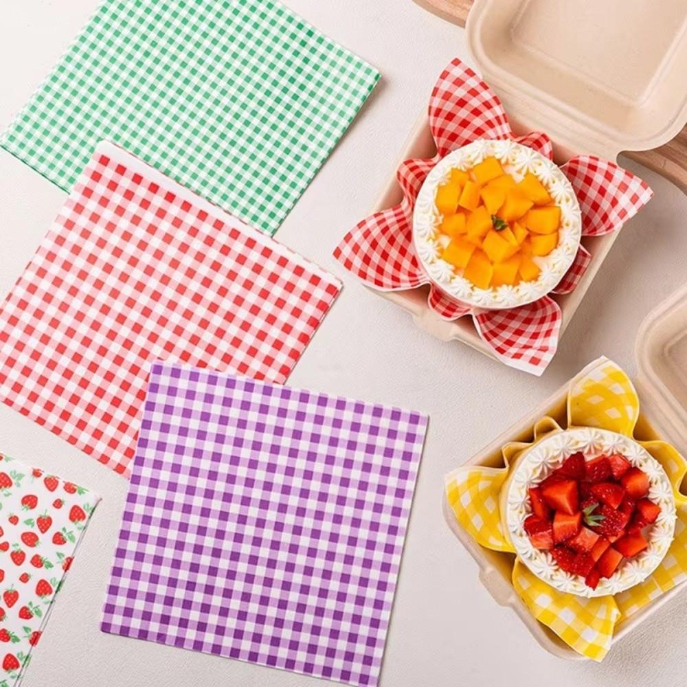 100pcs Multicolor Greaseproof Baking Paper Pre-Cut Sheets Meal Wrapping Paper Backyard BBQ