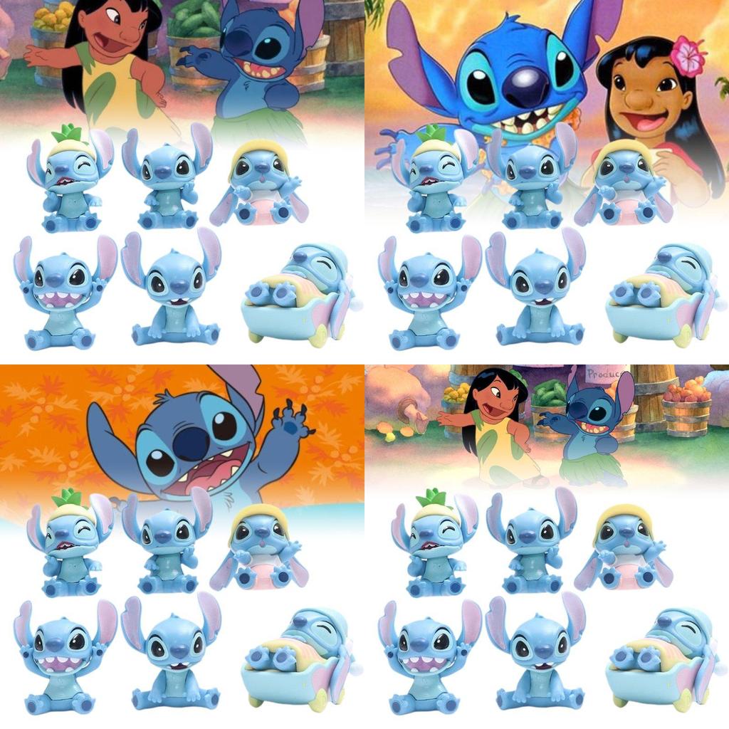 Charming Pvc Stitch Action Figures In Six Different Styles Perfect For Collectors
