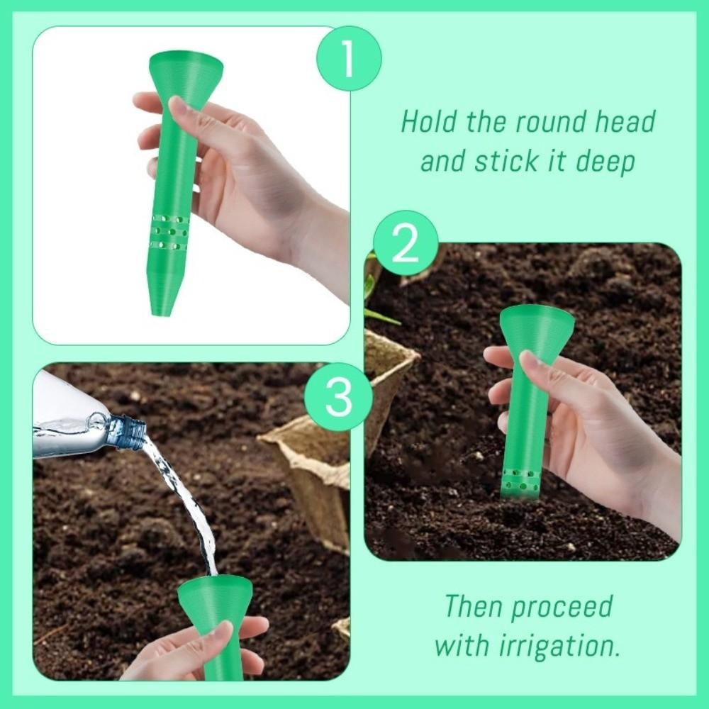 5pcs Plastic Plant Watering Spikes Precise Aperture Anti-Evaporation Gardening Irrigation Funnel Slow Release System Reusable