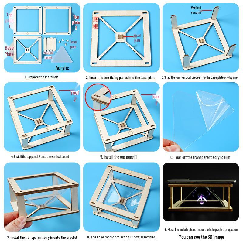 DIY 3D Holographic Projector Kit for Primary School Science Projects