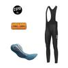 Unisex Cycling Bib Tights With Gel Pad Road Bike Riding Cotton Blend Moisture Wicking