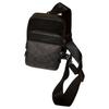 COACH Gotham 13 classic old pattern zipper closure outer pockets exquisite calfskin and coated canvas shoulder crossbody chest bag men's black