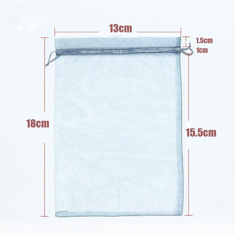 RE 100 шт. 22 цвета 7x9 9x12 см 10x15 13x18 см Свадебные Рождественские Подарки Мешочки из Органзы с Завязками Упаковка для Украшений Дисплей и Мешочки 13