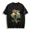 Винтажная футболка с графическим принтом «Чемпионы по баскетболу 1988» Streetwear Спортивный топ Хлопковая футболка