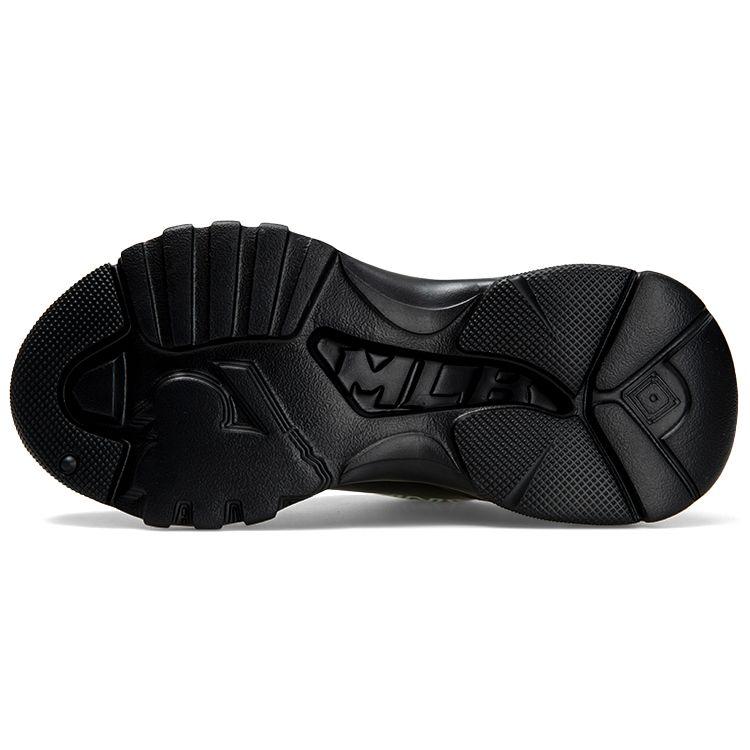 MLB Big Ball Chunky A Neon Leather Fashion Sports Non-Slip Wear-Resistant Low-Top Dad Shoes Unisex sneakers Black 3ASHBCN3N-50BKS