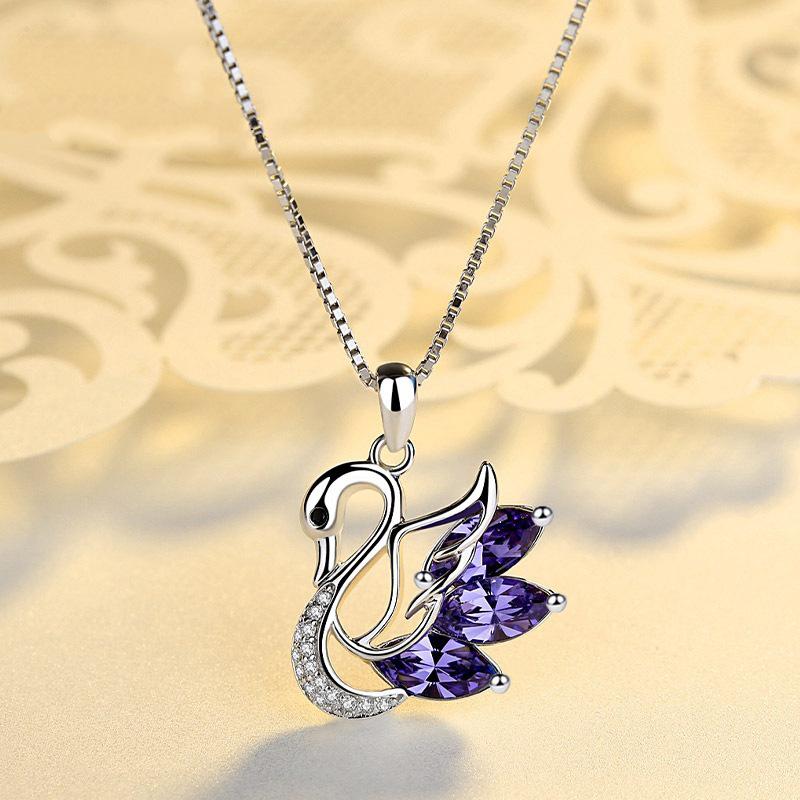 BELLA BOX Новая роскошная модная подвеска в виде лебедя, универсальная индивидуальная цепочка на ключицу для женщин, очаровательная подвеска на свадьбу, помолвку, изящные ювелирные изделия, новые модные украшения