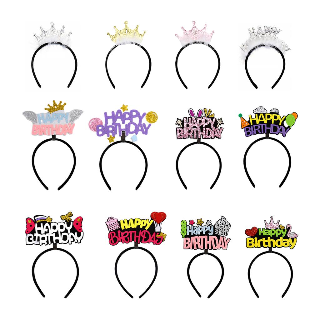 Повязка на голову на день рождения Корона Счастливые и стильные праздничные принадлежности Повязка на голову на день рождения Корона на день рождения