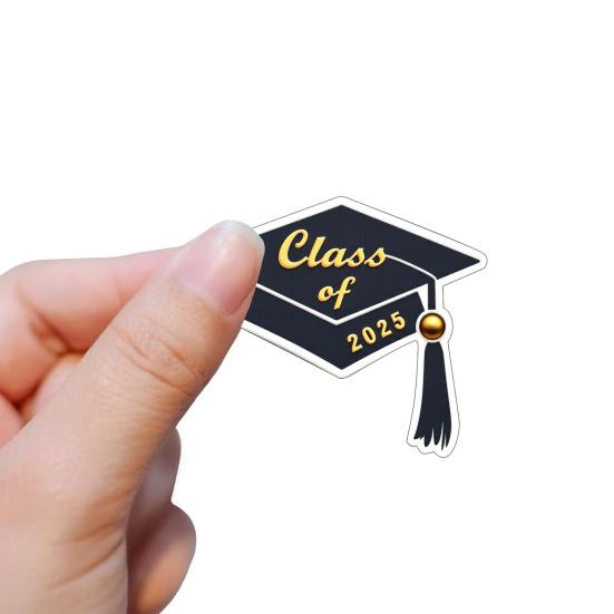 10/30/50 шт./упаковка выпускной сезон 2025 года наклейки с прочной клейкой основой мелованная бумага школьные наклейки для выпускников